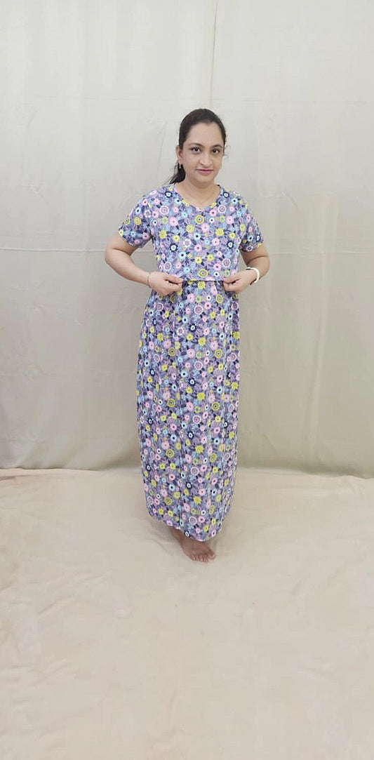 Multi Pastel Floral Maternity Maxi