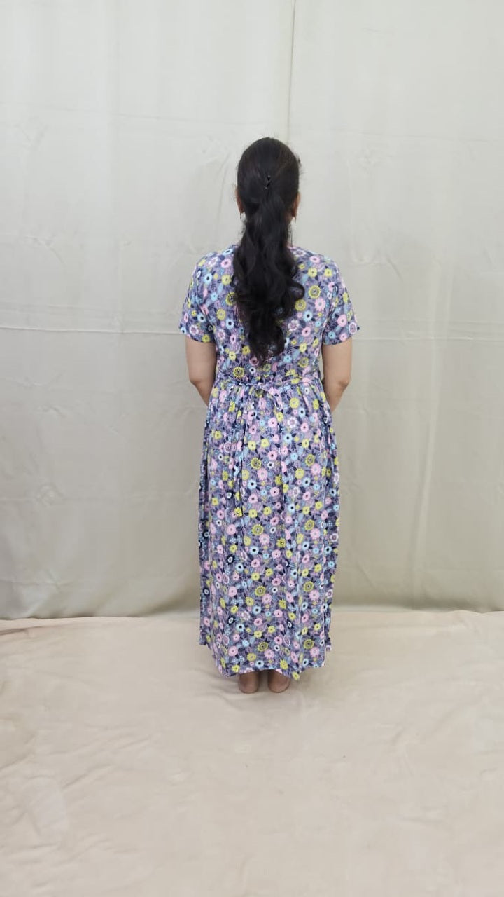 Multi Pastel Floral Maternity Maxi