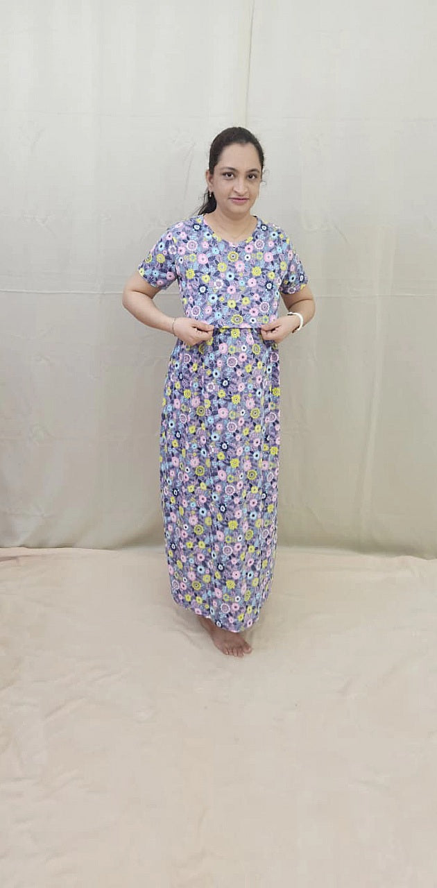 Multi Pastel Floral Maternity Maxi