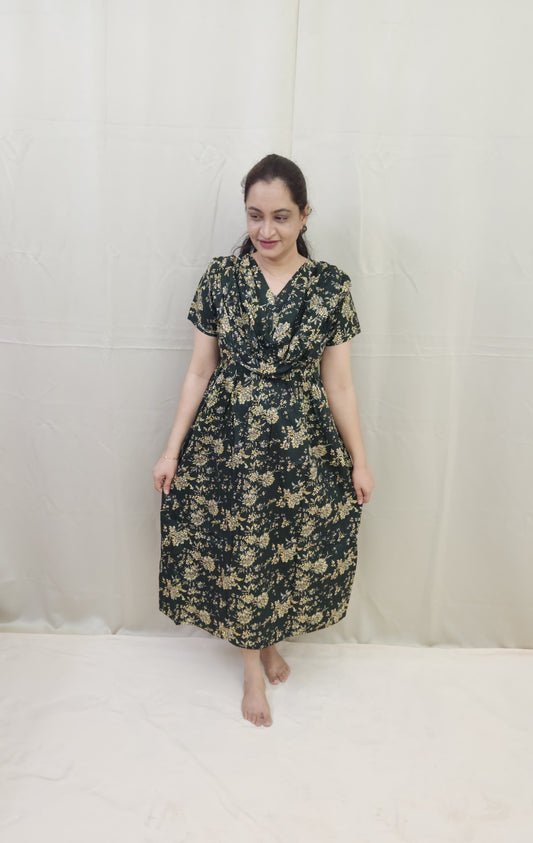Green  Feeding Kurti with Dupatta