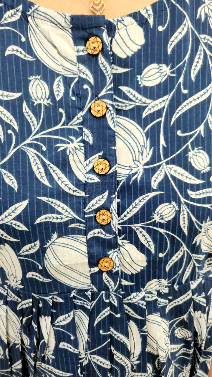 Blue and White Feeding Kurti