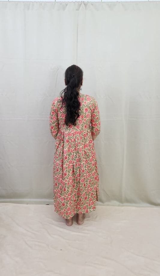 Peach and Pink Feeding Kurti