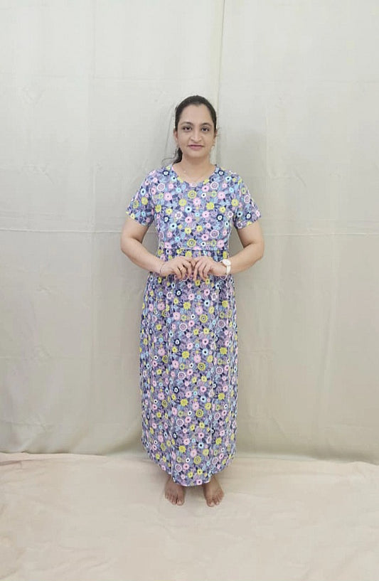 Multi Pastel Floral Maternity Maxi