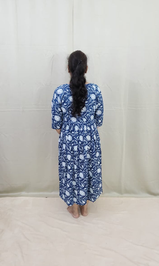 Blue and White Feeding Kurti