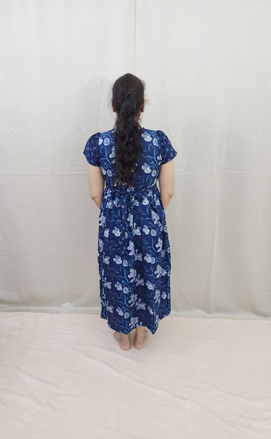 Blue Alia cut Feeding Kurti