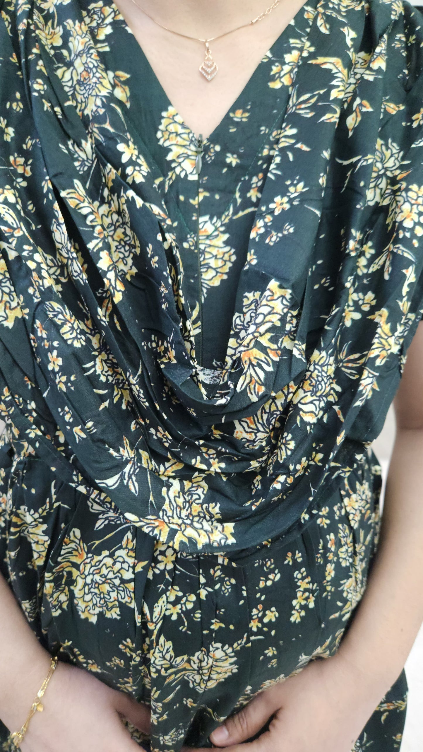 Green  Feeding Kurti with Dupatta