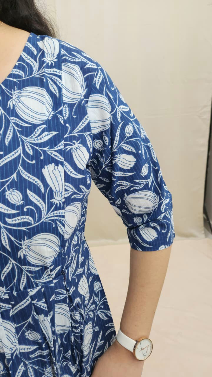 Blue and White Feeding Kurti