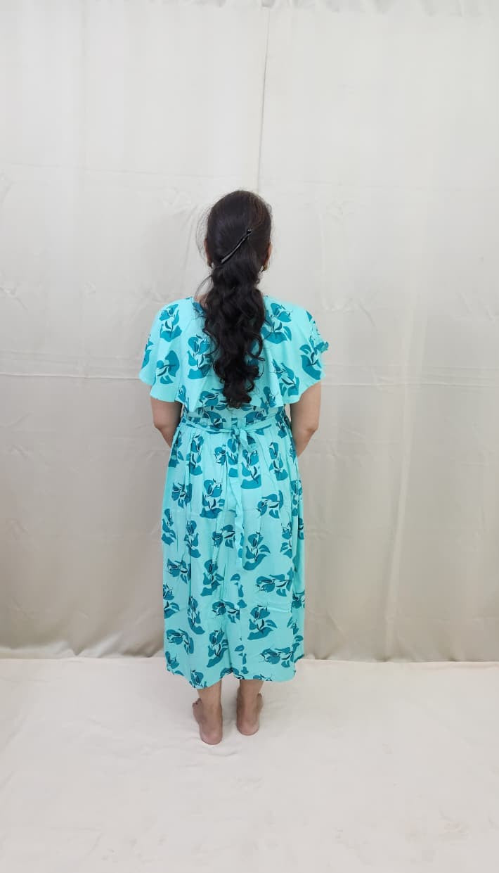 Turquoise green Feeding Frock